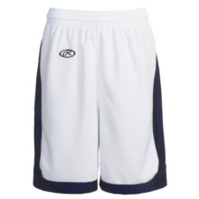 Rawlings Basketball Shorts (For Women) in White/Navy - Closeouts