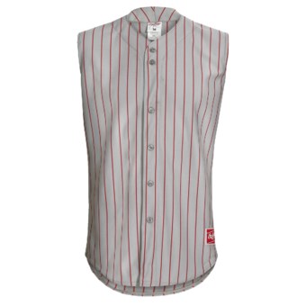 Rawlings Change Up Baseball Jersey - Sleeveless (For Men and Women) in Dodger Grey/Scarlet