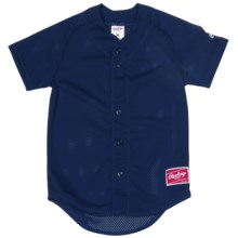 Rawlings Double Play Baseball Jersey - Short Sleeve (For Youth) in Navy - Closeouts