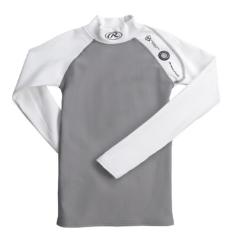 Rawlings Power Balance Arctic Fusion Compression Top - Long Sleeve (For Youth Boys) in White