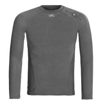 Rawlings Power Balance Heat Fusion Compression Shirt - Long Sleeve (For Men) in Athletic Grey