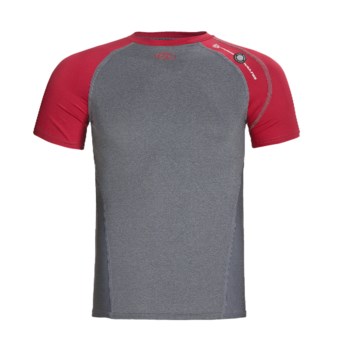 Rawlings Power Balance Heat Fusion Compression T-Shirt - Short Sleeve (For Men) in Scarlet