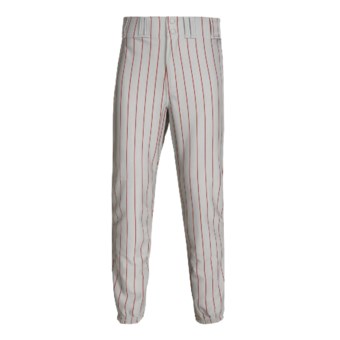 Rawlings Pro Weight Pinstripe Baseball Pants (For Men and Women) in Dodger Grey/Scarlet