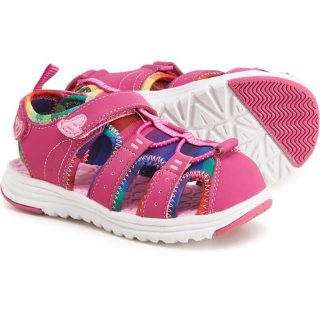 Khombu Razor Sandals (For Toddler Girls) - PINK RAINBOW (11T )