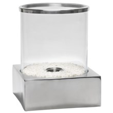 Red Vanilla Volcano Fire Centerpiece - Indoor-Outdoor in Polished Silver - Closeouts