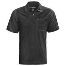 Redington Mazama Fishing Polo Shirt - UPF 30+, Zip Neck, Short Sleeve (For Men) in Black - Closeouts