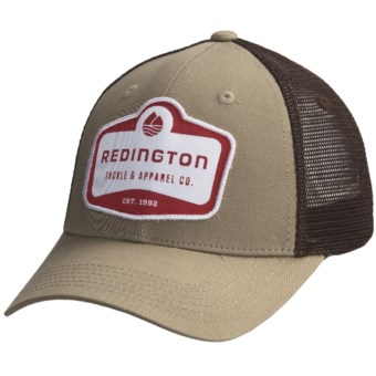 Redington Modern Logo Badge Trucker Hat (For Men) in Driftwood
