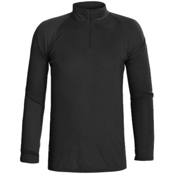 RedRam by Icebreaker Merino Wool Base Layer Top - Zip Neck, Long Sleeve (For Men) in Black