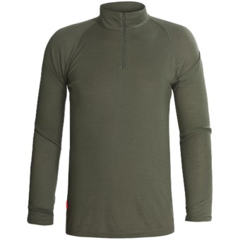 RedRam by Icebreaker Merino Wool Base Layer Top - Zip Neck, Long Sleeve (For Men) in Camo