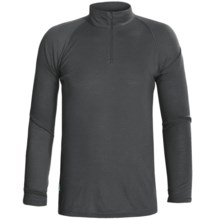 RedRam by Icebreaker Merino Wool Base Layer Top - Zip Neck, Long Sleeve (For Men) in Charcoal - Closeouts