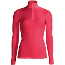 RedRam by Icebreaker Merino Wool Base Layer Top - Zip Neck, Long Sleeve (For Women) in Lobster - Closeouts