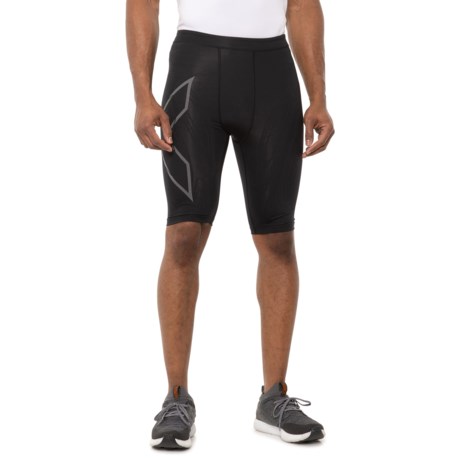 2XU Reflective Run Compression Shorts (For Men) - BLACK/NERO REFLECTIVE (XL )