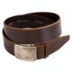 Remo Tulliani Distressed Leather Belt - Antique Nickel Plaque Buckle (For Men)