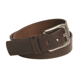 Remo Tulliani Leather Belt - Antique Nickel Buckle (For Men) in Brown