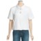 Renuar Cotton Pique Crop Jacket - Short Sleeve (For Women) in White