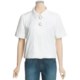 Renuar Cotton Pique Crop Jacket - Short Sleeve (For Women)
