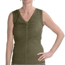 Renuar Lace Shirt - V-Neck, Sleeveless (For Women) in Cactus - Closeouts