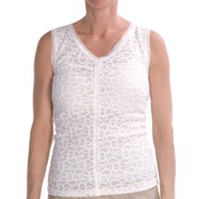 Renuar Lace Shirt - V-Neck, Sleeveless (For Women) in Off White - Closeouts