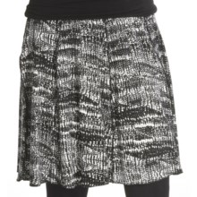 Renuar Printed Jersey Skirt (For Women) in Black - Closeouts