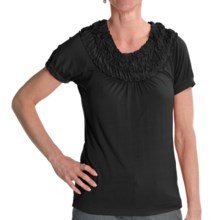Renuar Stretch Jersey Shirt - Short Sleeve (For Women) in Black - Closeouts