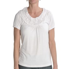 Renuar Stretch Jersey Shirt - Short Sleeve (For Women) in White - Closeouts