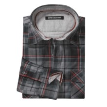 Report Collection Plaid Sport Shirt - Cotton, Long Sleeve (For Men) in Red - Closeouts