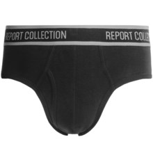 Report Collection Stretch Cotton Jersey Underwear - Briefs, Front Fly, 2-Pack (For Men) in Black/Black - Closeouts