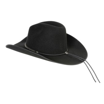 Resistol Lucky Star B Cowboy Hat - 3X Wool Felt (For Men and Women) in Black