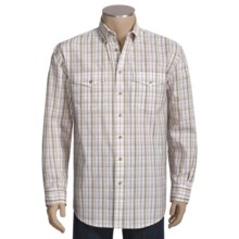 Resistol Plaid Shirt - Cotton, Long Sleeve (For Men) in Sand Dollar/Pink Plaid - Closeouts
