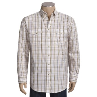 Resistol Plaid Shirt - Cotton, Long Sleeve (For Men) in Sand Dollar/Pink Plaid