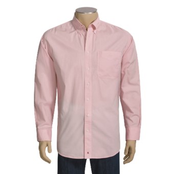 Resistol Solid Poplin Shirt - Cotton, Long Sleeve (For Men) in Pink