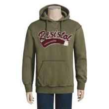 Resistol University Raw Stitch Hoodie Sweatshirt - Cotton (For Men) in Olive - Closeouts