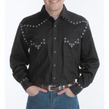 Resistol University Shirt - Cotton Twill, Long Sleeve (For Men) in Black - Closeouts