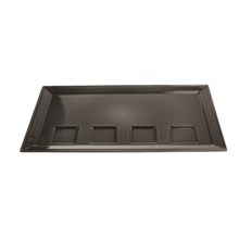 Revol Times Square Plate - Rectangular, Four Indents in Slate - Closeouts
