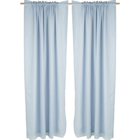 Thermavoile Rhapsody Insulated Lined Sheer Curtains - 108x84&quot;, Rod Pocket, 2 Panels, Aqua - AQUA ( )