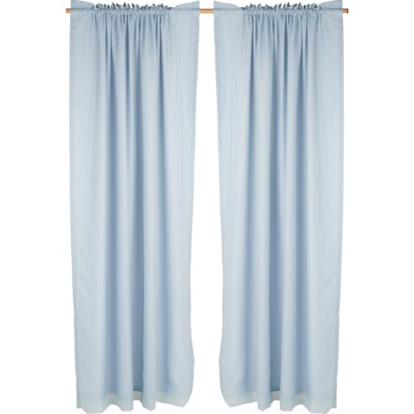 Thermavoile Rhapsody Insulated Lined Sheer Curtains - 108x95&quot;, Rod Pocket, 2 Panels, Aqua - AQUA ( )