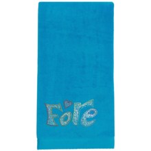 Rhinestone Golf Cotton Velour Towel (For Women) in Turquoise/Fore - Closeouts