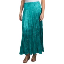 Rhonda Stark 36” Satin Skirt (For Women) in Aqua - Closeouts