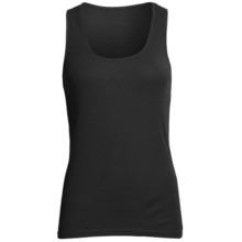 Rib-Knit Tank Top - Cotton (For Women) in Black - 2nds