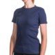 Ribbed Cotton T-Shirt - Crew Neck, Short Sleeve (For Women)