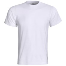 Ribbed Cotton T-Shirts - Pack of 3, Short Sleeve (For Men) in White - 2nds