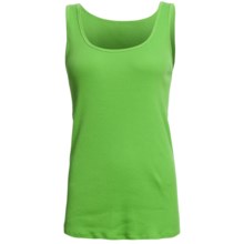 Ribbed Cotton Tank Top (For Women) in Green - 2nds