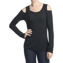 Rich & Skinny Iris Shirt - Cutout Shoulders, Long Sleeve (For Women) in Black - Closeouts