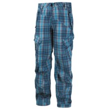 Ride Snowboards Belltown Print Shell Pants - Waterproof (For Men) in Hank Plaid Flannel Blue - Closeouts