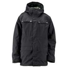 Ride Snowboards Rainier Flannel-Lined Shell Jacket - Waterproof (For Men) in Black Twill - Closeouts