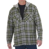 Riggs Workwear by Wrangler Flannel Work Jacket - Insulated, Attached Hood (For Men)
