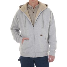 Riggs Workwear by Wrangler Zip Hooded Sweatshirt - Sherpa Lined (For Men) in Ash Heather - Closeouts