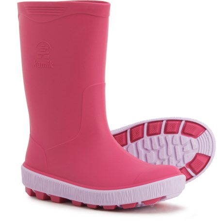Kamik Riptide Rain Boots - Waterproof (For Girls) - ROSE (2C )