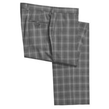 Riviera Armando Plaid Dress Pants - Wool, Flat Front (For Men) in Grey - Closeouts