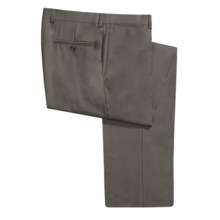 Riviera Armando Tonal Check Dress Pants - Wool (For Men) in Dark Taupe - Closeouts